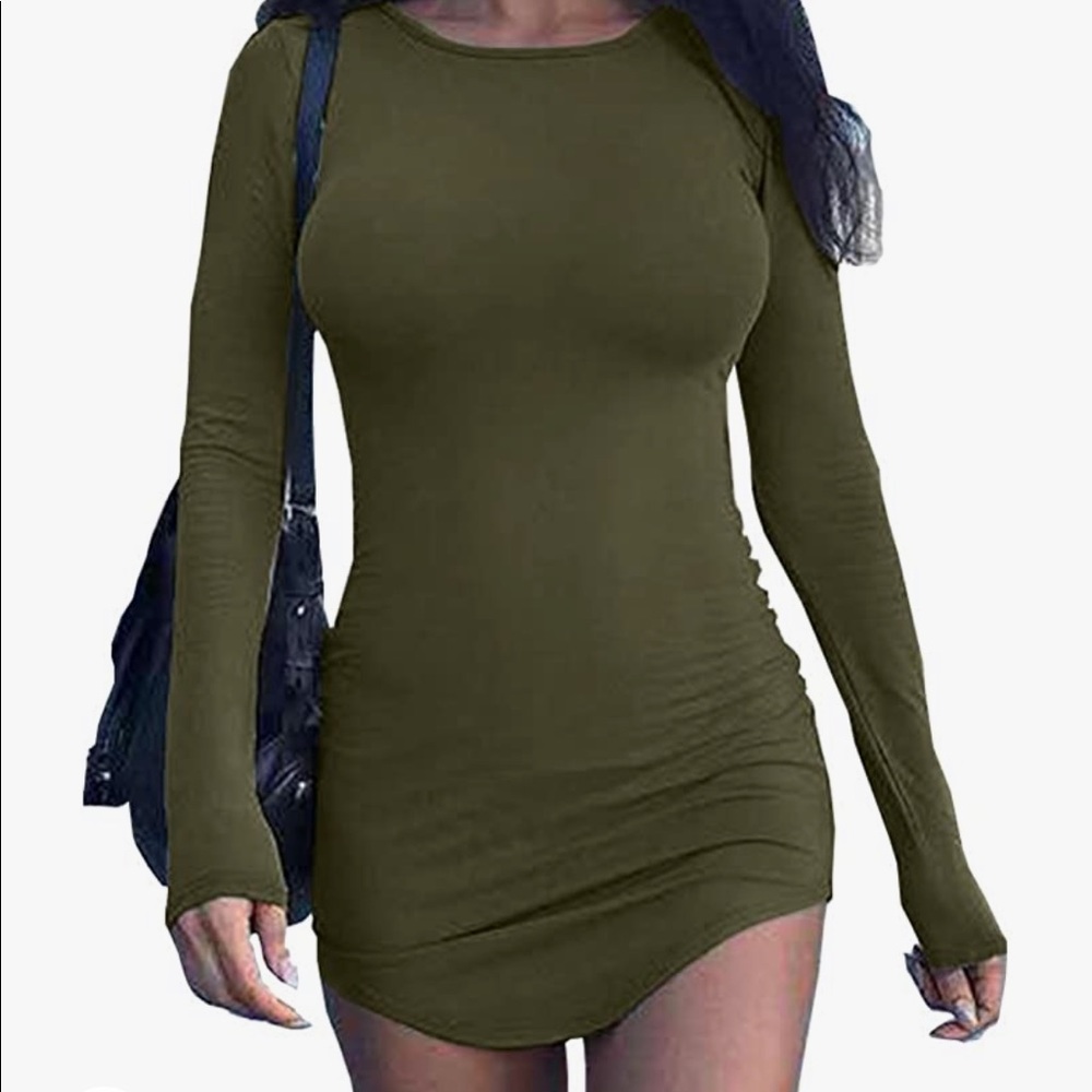 long sleeve mini dress